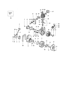 Cylinder/Crankshaft/Crankcase Diagram and Parts List for BV1850 Type 1 Weed Eater Leaf Blower / Vacuum